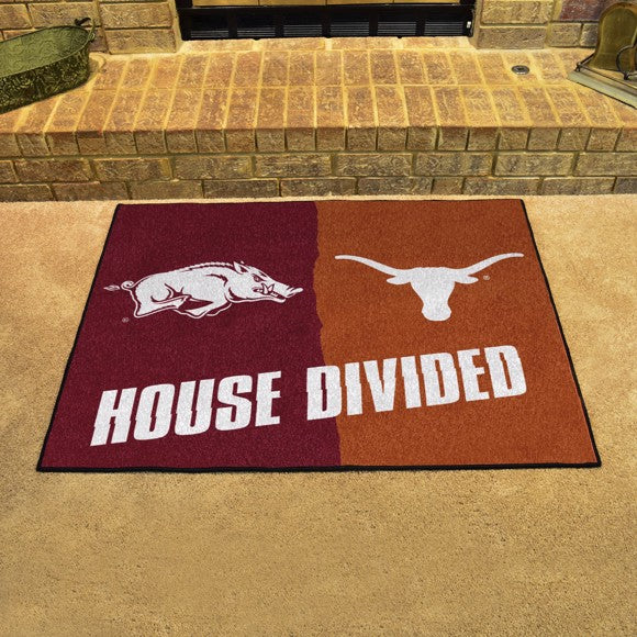 House Divided - Arkansas Razorbacks / Texas Longhorns Mat /Rug by Fanmats