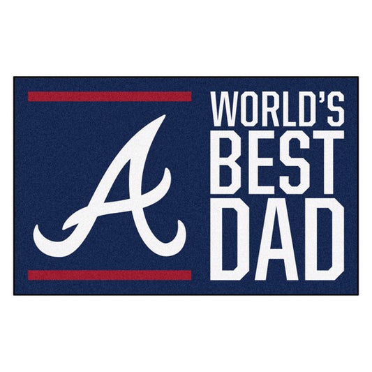 Atlanta Braves Worlds Best Dad Starter Rug / Mat by Fanmats