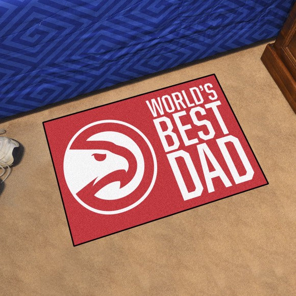 Atlanta  Hawks Worlds Best Dad Starter Rug / Mat by Fanmats