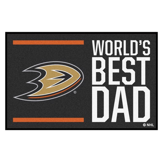 Anaheim Ducks Worlds Best Dad Starter Rug / Mat  by Fanmats