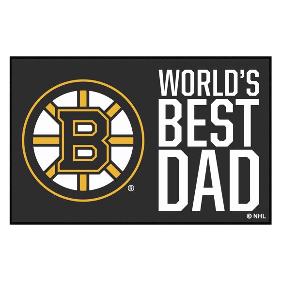 Boston Bruins Worlds Best Dad Starter Rug / Mat by Fanmats