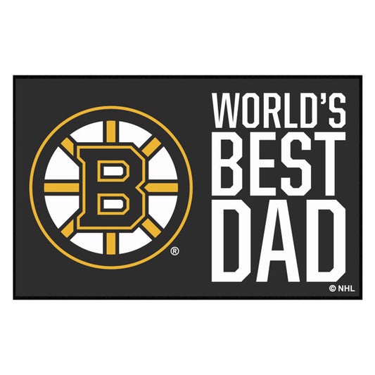 Boston Bruins Worlds Best Dad Starter Rug / Mat by Fanmats