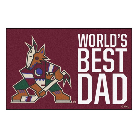 Arizona Coyotes Worlds Best Dad Starter Rug / Mat by Fanmats