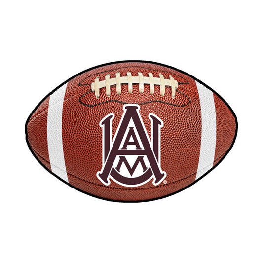Alabama A&M NCAA Football Rug - 20.5x32.5 inches, 9 Ounce 100% Nylon Face, Recycled Vinyl Backing, Made in USA, Officially Licensed by Fanmats