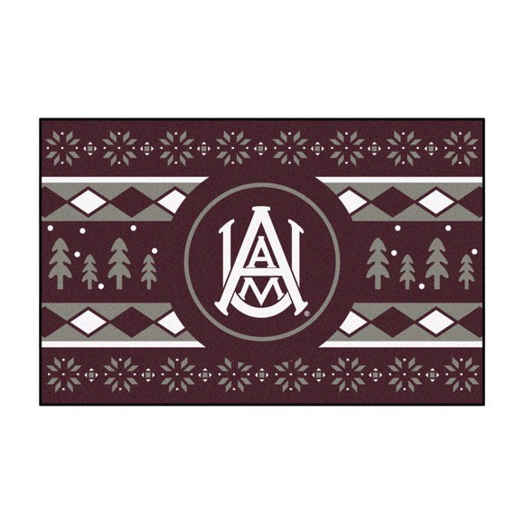 Alabama A&M Bulldogs Holiday Sweater Starter Mat / Rug by Fanmats