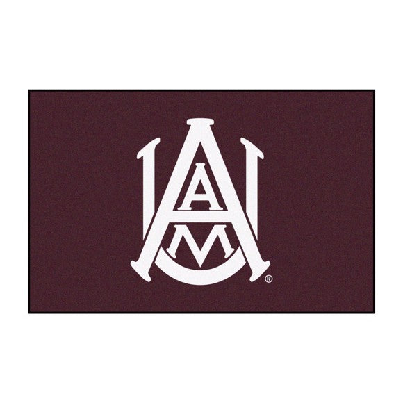 Alabama A&M Bulldogs NCAA Starter Rug, 19"x30", 100% nylon, non-skid backing, machine washable, vibrant team colors, made in USA by Fanmats