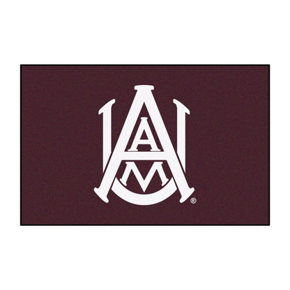 Alabama A&M Bulldogs NCAA Starter Rug, 19"x30", 100% nylon, non-skid backing, machine washable, vibrant team colors, made in USA by Fanmats