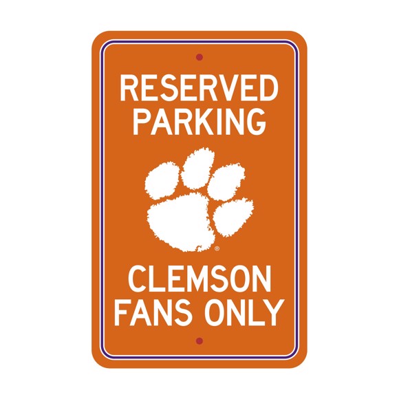 Clemson Tigers 12" x 18" Reserved Parking Sign by Fanmats