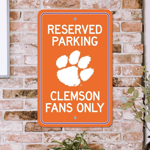 Clemson Tigers 12" x 18" Reserved Parking Sign by Fanmats