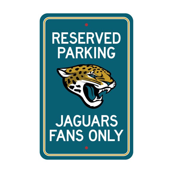 Jacksonville Jaguars 12" x 18" Reserved Parking Sign by Fanmats