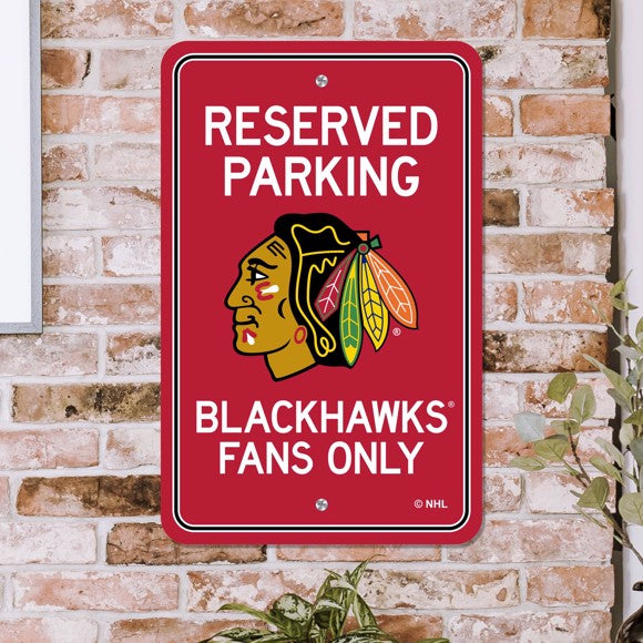 Chicago Blackhawks 12" x 18" Reserved Parking Sign by Fanmats