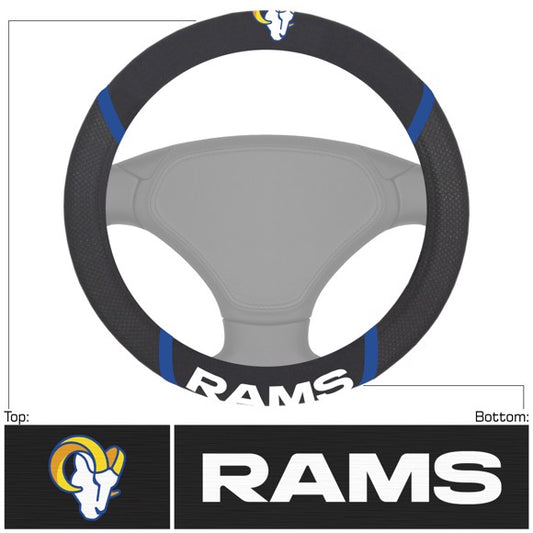 Los Angeles Rams Embroidered Steering Wheel Cover by Fanmats