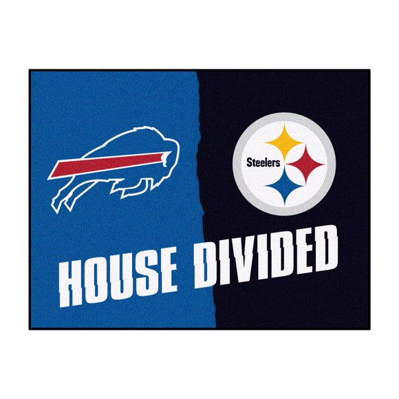 House Divided - Buffalo Bills / Pittsburgh Steelers Mat / Rug by Fanmats