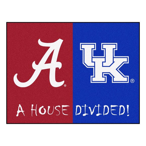 House Divided - Alabama Crimson Tide / Kentucky Wildcats Mat / Rug by Fanmats