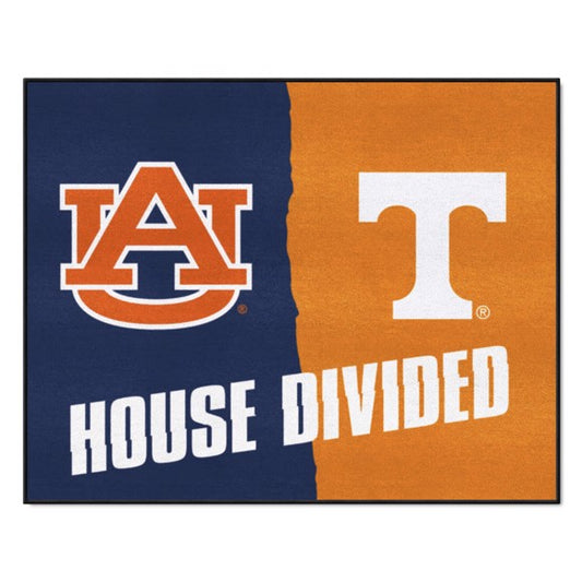 House Divided - Auburn Tigers  / Tennessee Volunteers Mat / Rug by Fanmats