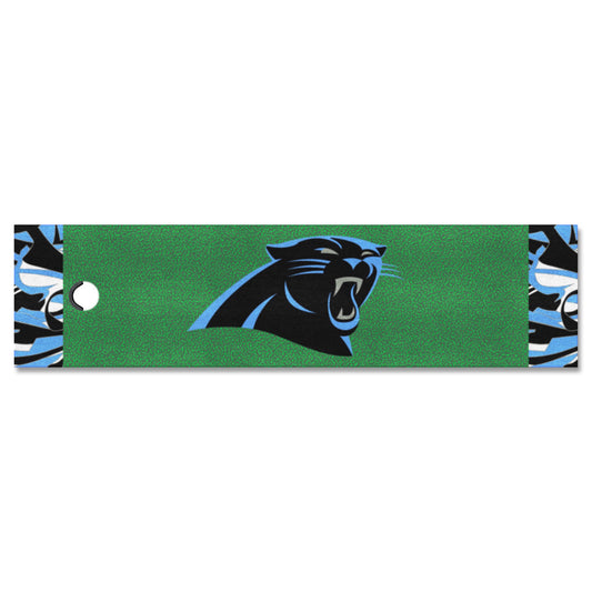 Carolina Panthers NFL Putting Mat - 18" x 72". Realistic 11* putting surface. Durable vinyl backing. Officially Licensed. Made by Fanmats.