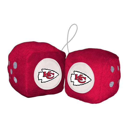 Kansas City Chiefs Plush Fuzzy Dice by Fanmats