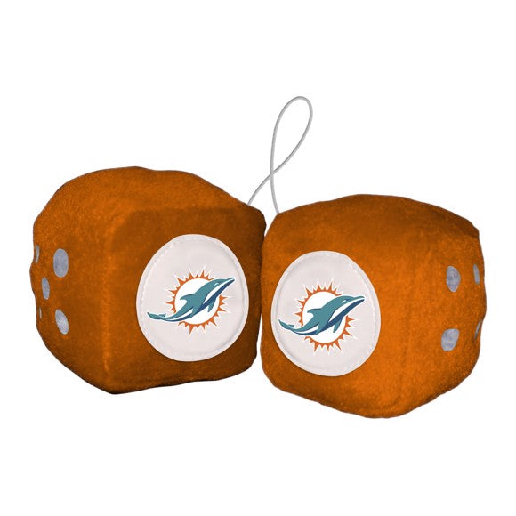 Miami Dolphins Plush Fuzzy Dice by Fanmats