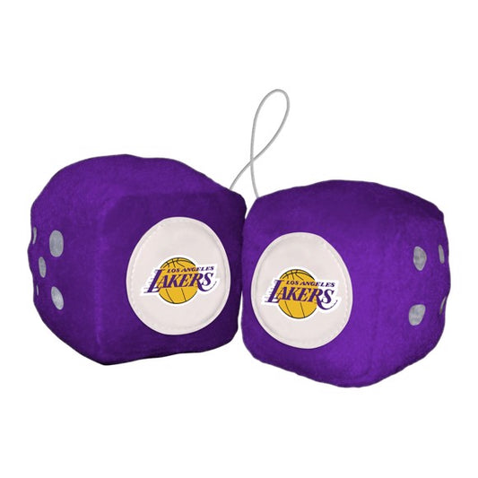 Los Angeles Lakers Plush Fuzzy Dice by Fanmats