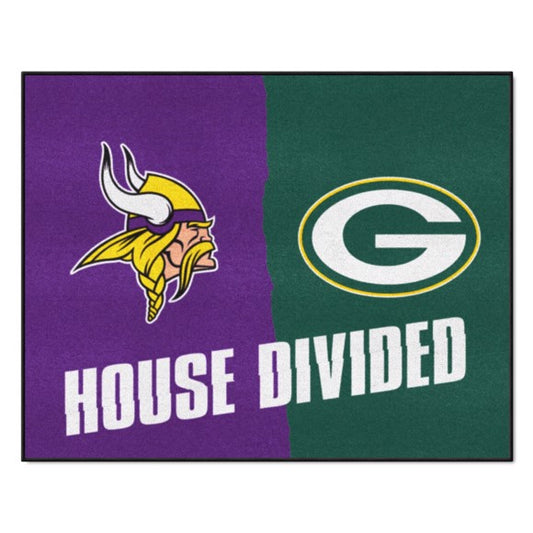 House Divided - Minnesota Vikings / Green Bay Packers Mat / Rug by Fanmats