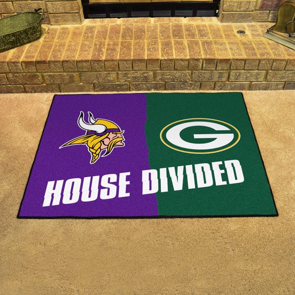 House Divided - Minnesota Vikings / Green Bay Packers Mat / Rug by Fanmats