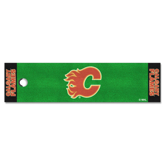 Calgary Flames Green Putting Mat by Fanmats
