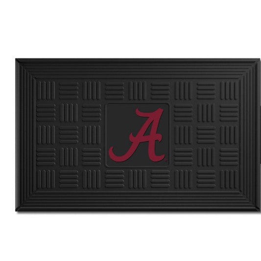 Alabama Crimson Tide NCAA Door Mat: Durable 3-D logo vinyl mat, weather-resistant, cleans shoes, 19.5x31 inches. Officially licensed.