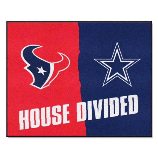House Divided - Houston Texans / Dallas Cowboys Mat / Rug by Fanmats