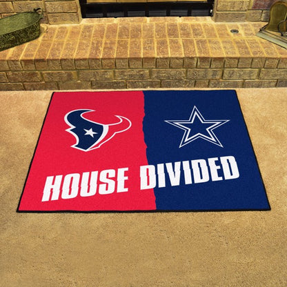 House Divided - Houston Texans / Dallas Cowboys Mat / Rug by Fanmats