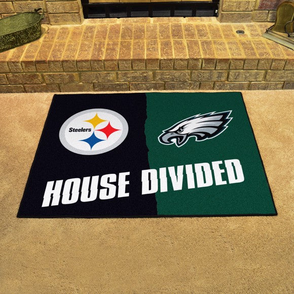 House Divided - Pittsburgh Steelers / Philadelphia Eagles House Divided Mat
