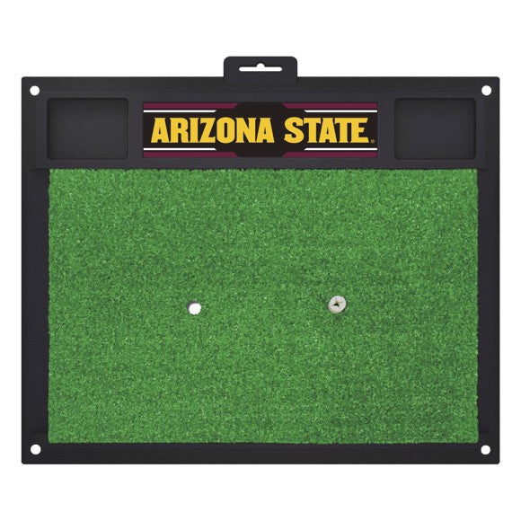 Arizona State Sun Devils NCAA Golf Mat: Brand new, 20"x17", dual tee design, cups for balls/tees, heavy-duty vinyl, realistic turf.
