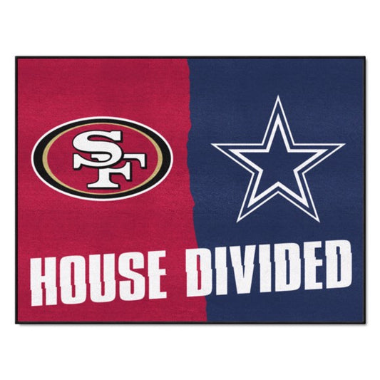House Divided - San Francisco 49ers / Dallas Cowboys Mat / Rug by Fanmats