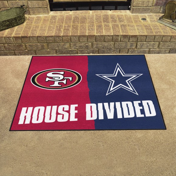 House Divided - San Francisco 49ers / Dallas Cowboys Mat / Rug by Fanmats