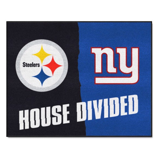 House Divided - Pittsburgh Steelers / New York Giants Mat / Rug