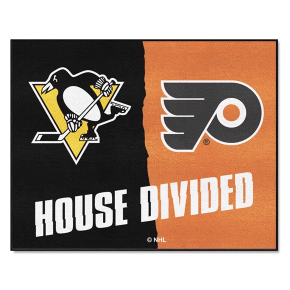 House Divided - Pittsburgh Penguins / Philadelphia Flyers Mat / Rug by Fanmats