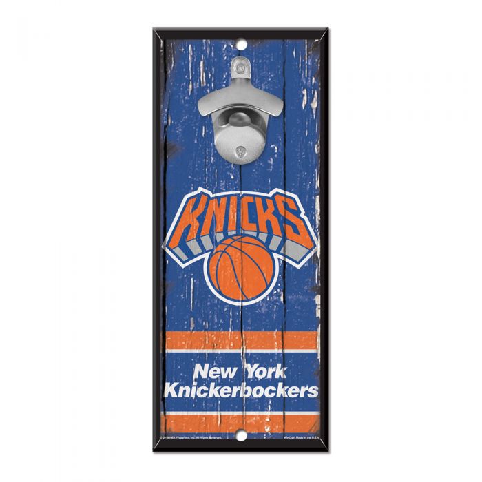 New York Knicks 5" x 11" Bottle Opener Wood Sign by Wincraft