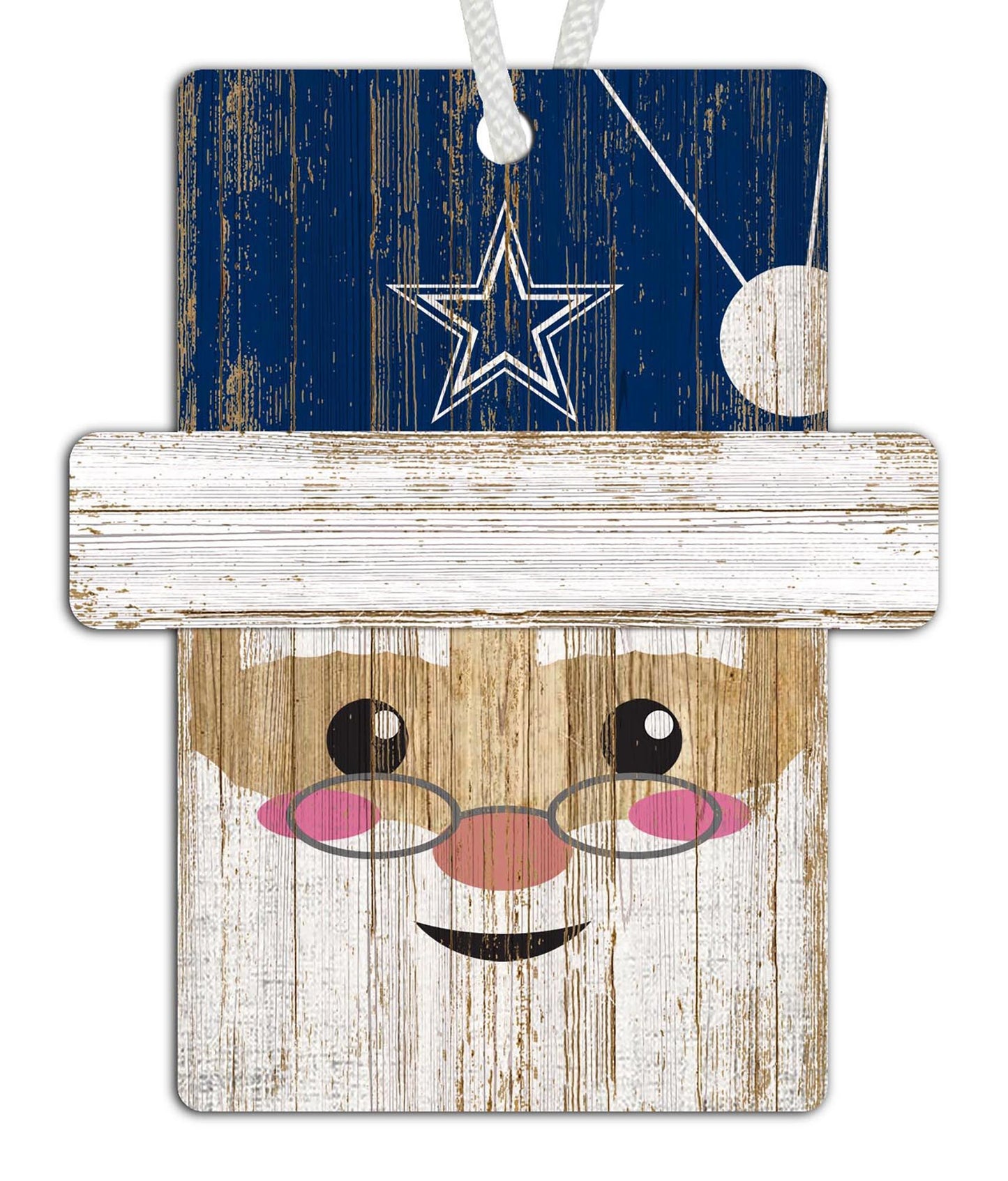 Dallas Cowboys Santa Ornament by Fan Creations