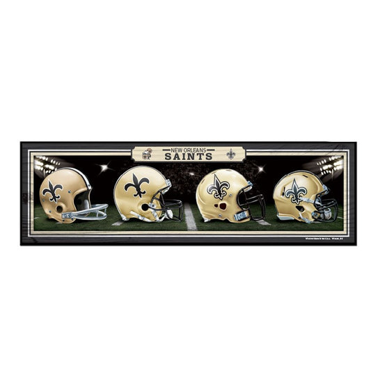 New Orleans Saints "History of Helmets" 9" x 30" Wood Sign by Wincraft