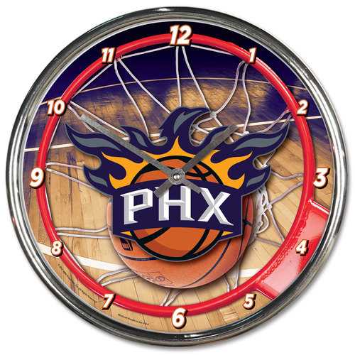 Phoenix Suns 12" Round Chrome Wall Clock by Wincraft