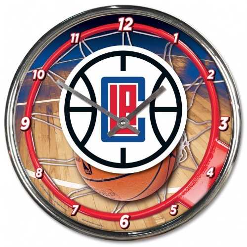 Los Angeles Clippers 12" Round Wall Chrome Clock