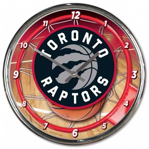 Toronto Raptors 12" Round Chrome Wall Clock by Wincraft