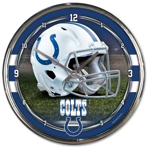Indianapolis Colts 12"  Round Chrome Wall Clock by Wincraft