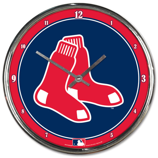 Boston Red Sox 12" Round Chrome Wall Clock by Wincraft