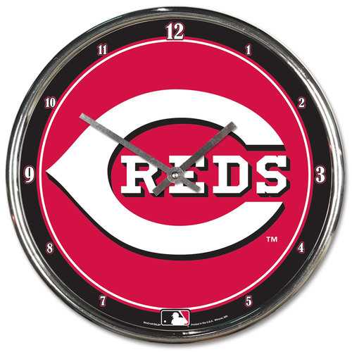Cincinnati Reds 12" Round Chrome Wall Clock by Wincraft