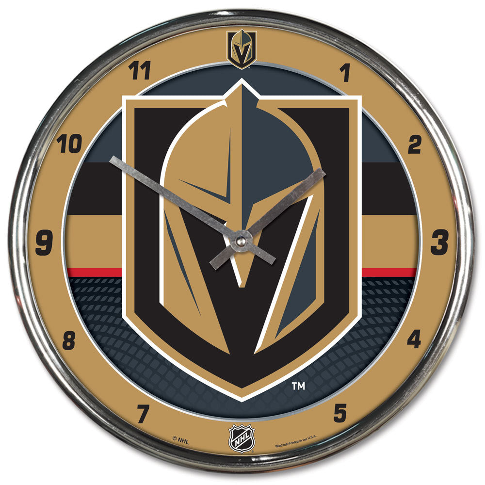 Vegas Golden Knights 12" Round Chrome Wall Clock by Wincraft