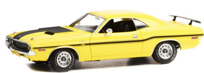 1970 Dodge Challenger R/T Yellow with Matt Black Stripes "NCIS" (2003) TV Series 1/18 Diecast Model Car by Greenlight