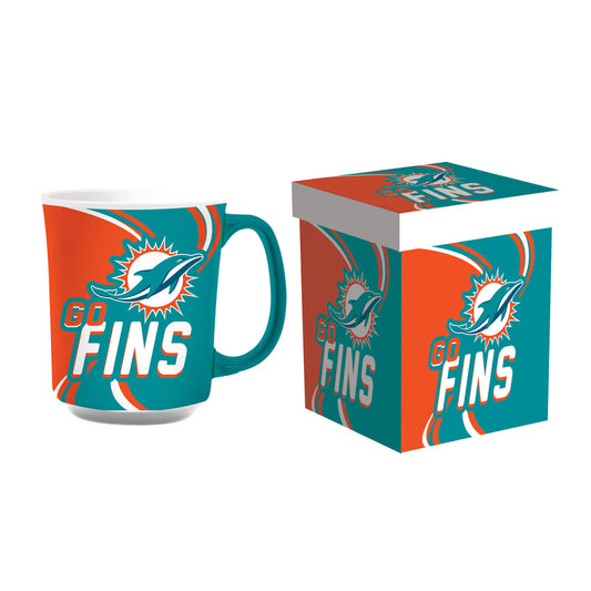 Miami Dolphins 14oz Ceramic Coffee Mug with Matching Box by Evergreen