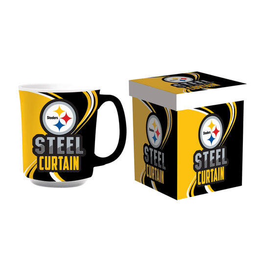 Pittsburgh Steelers 14oz Ceramic Coffee Mug with Matching Box by Evergreen