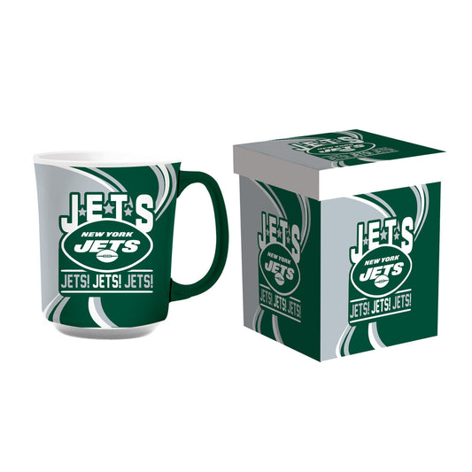 New York Jets 14oz Ceramic Coffee Mug with Matching Box by Evergreen