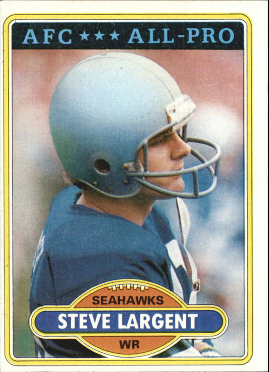 1980 Topps Steve Largent All Pro Football Card